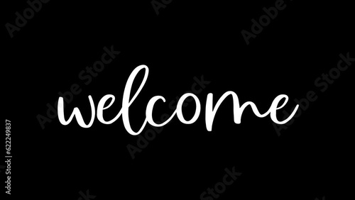 Welcome Handwritten Animated Text in black background. welcome Animation.
Thank You animated, suitable for celebration, wishes, events, message, holiday, festival.
