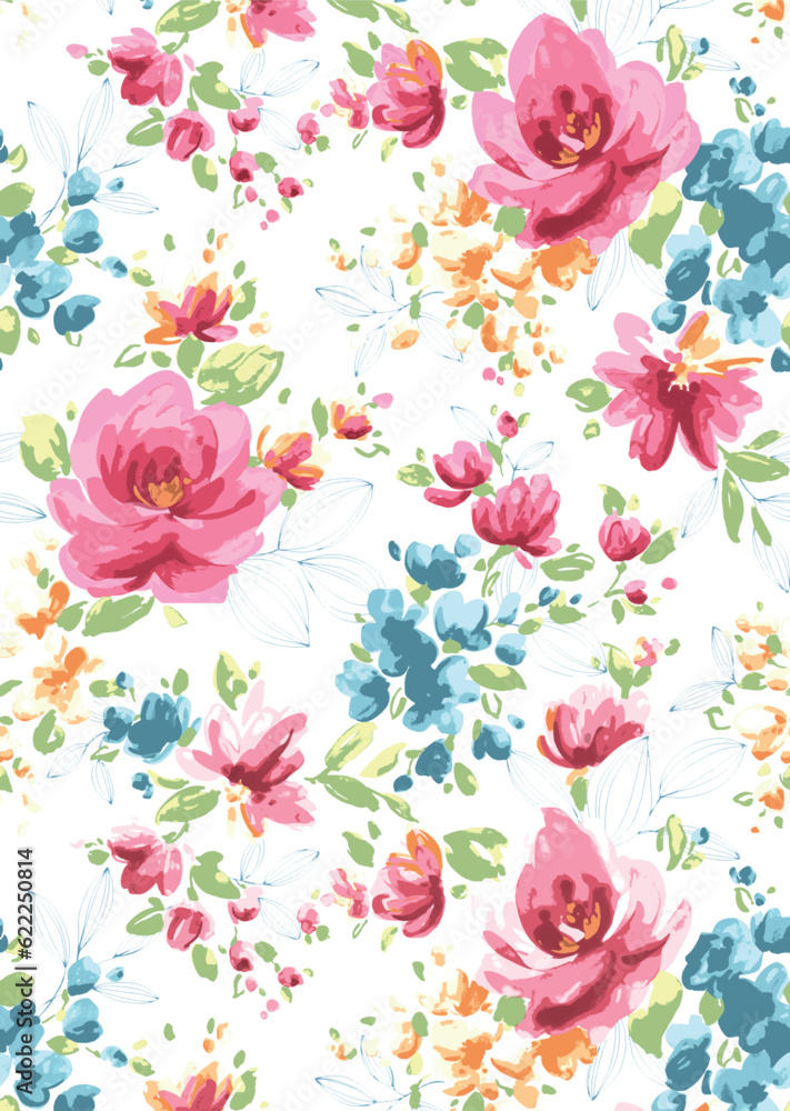 Textile and digital seamless pattern vector design 