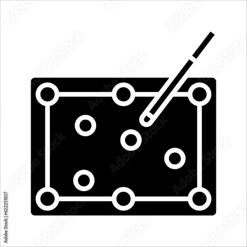 billiard table icon. Game symbol. Flat Vector illustration on white background. EPS 10