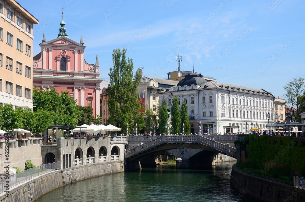 Puente Triple en Liubliana, Eslovenia