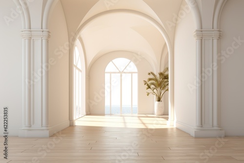 Modern entrance hall  Marble Corridors of modern house  Modern Interior design created with AI