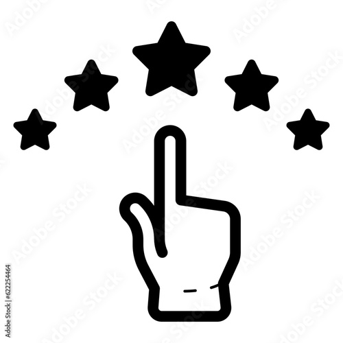 give five star rating icon