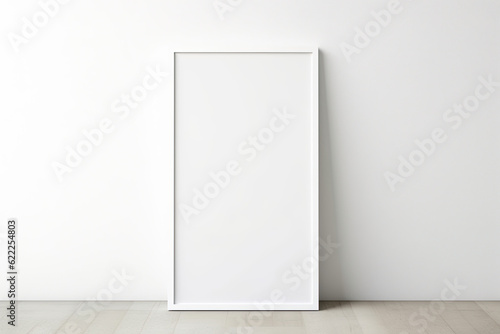 White frame mockup on a white background