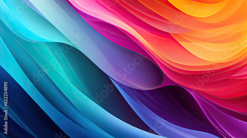 Rainbow gradient waves, abstract background with gradients