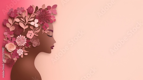 silhouette of a woman with flowers © Hemant