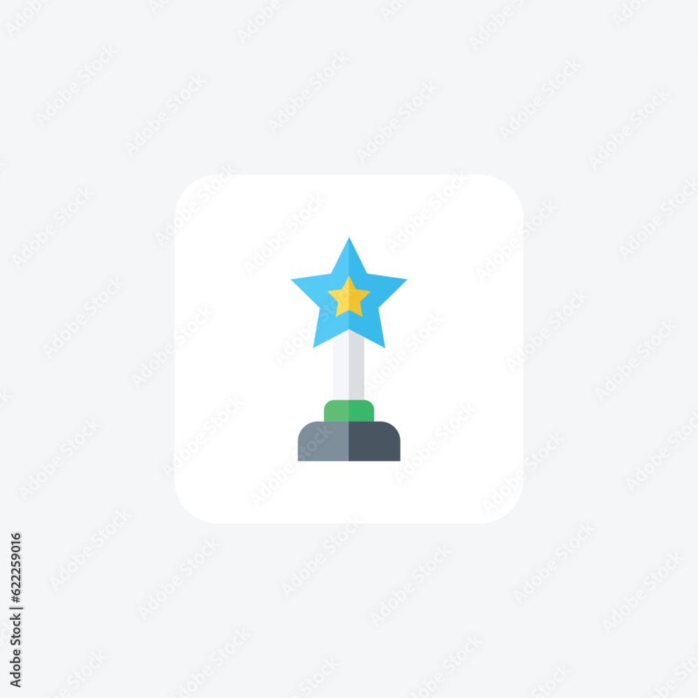 Star Trophy, prize, award, winner, trophy Vector Flat Icon Star Trophy, prize, award, winner, trophy Vector Flat Icon