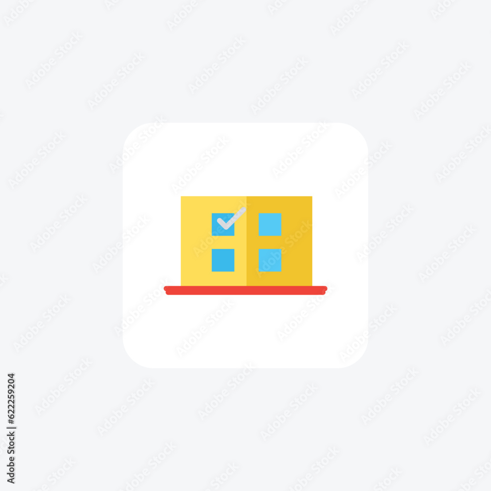 online vote, voting, checklist, election Vector Flat Icon online vote, voting, checklist, election Vector Flat Icon