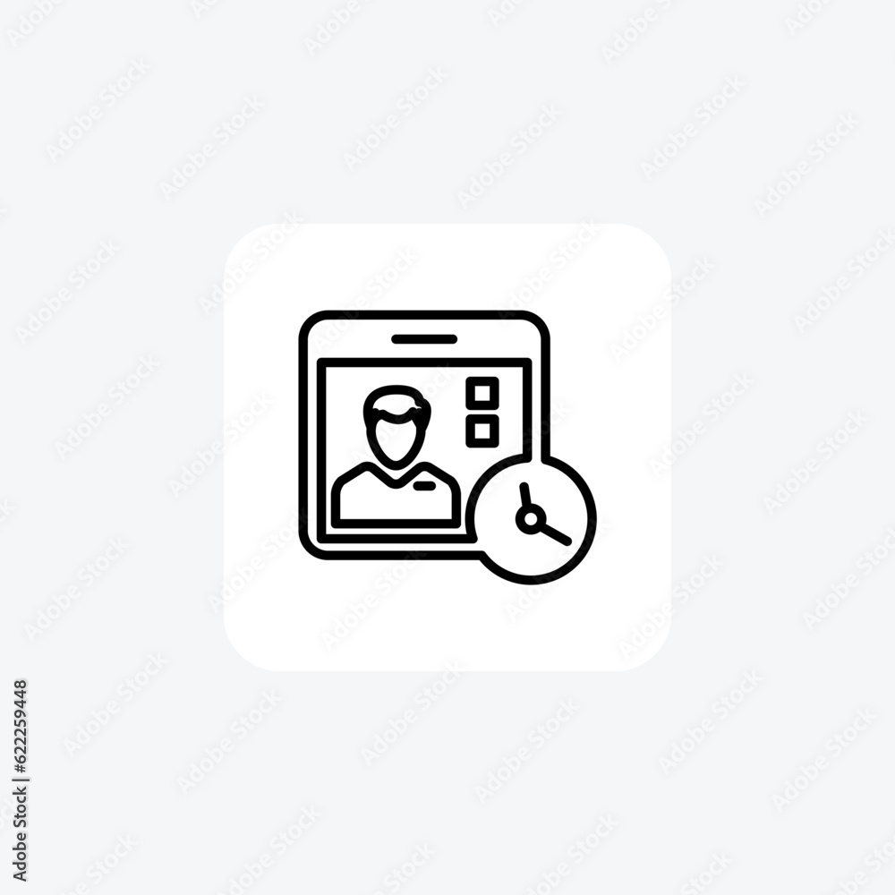 Schedule Calendar Hr, Human Resource Vector Line Icon Schedule Calendar Hr, Human Resource Vector Line Icon