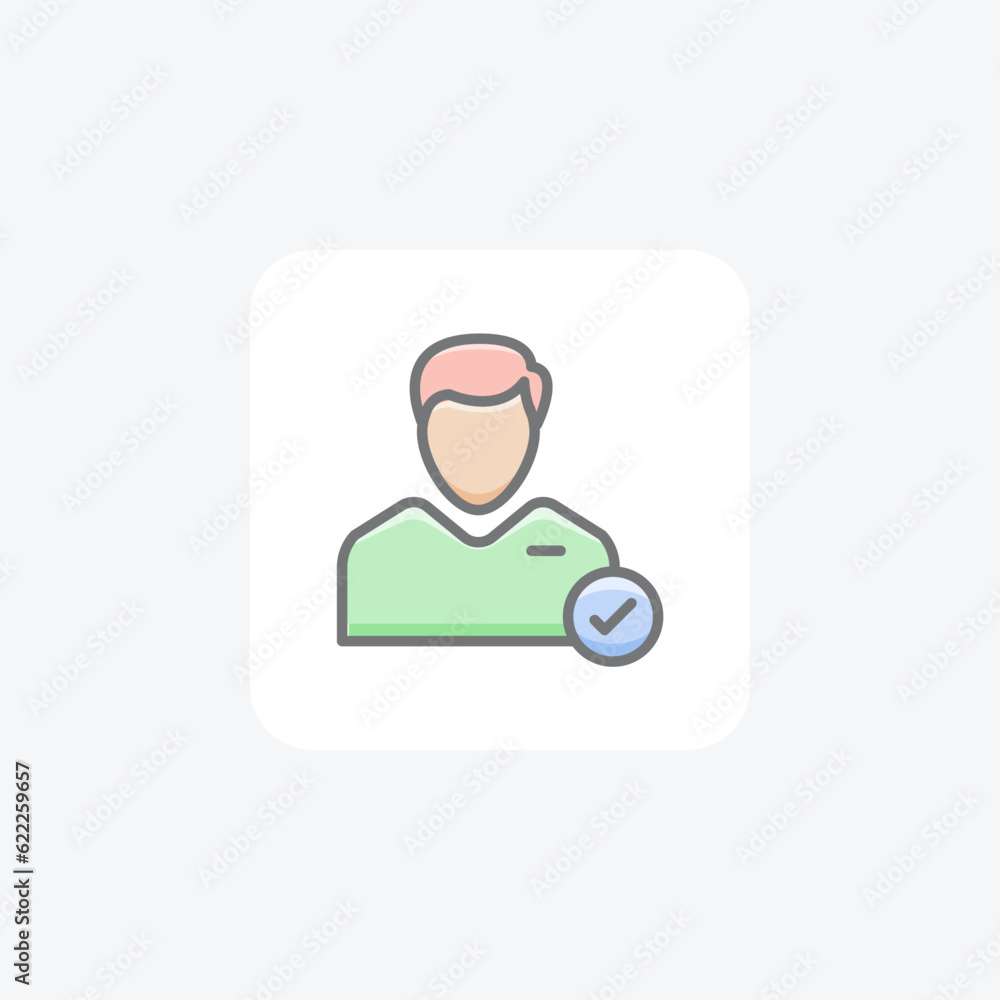 Approved Worker Hr, Human Resource Vector Flat Icon
