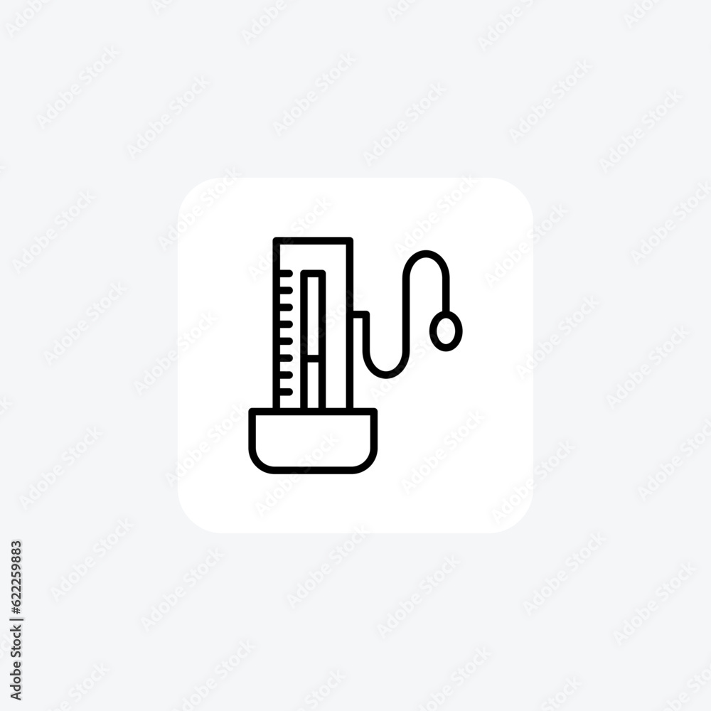 Blood Pressure, Operator, Health Vector Line Icon Blood Pressure, Operator, Health Vector Line Icon