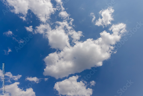 beautiful white clouds in the blue sky