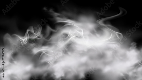 smoke on black background