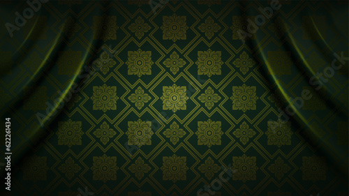 Thai art luxury banner, background pattern decoration for printing, flyers, poster, web, banner, brochure and card