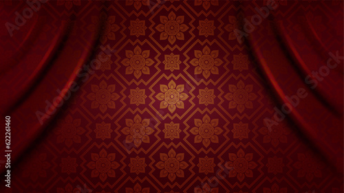 Thai art luxury banner, background pattern decoration for printing, flyers, poster, web, banner, brochure and card