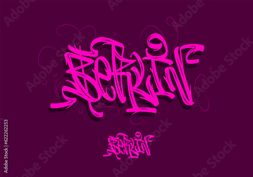 Berlin Germany Graffiti Tagging Style Hand Lettering