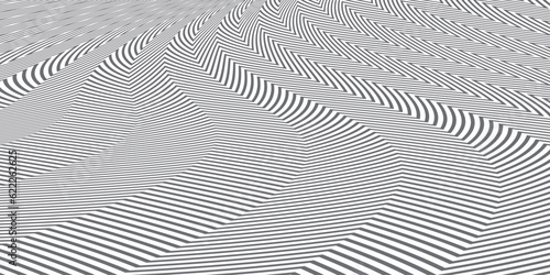 Abstract white and gray color, modern design stripes background with zigzag pattern. Vector illustration.