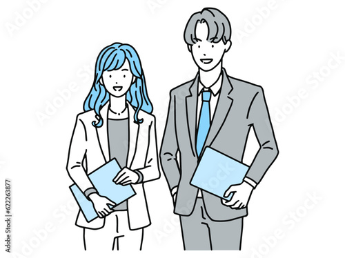 ビジネスパーソン（男性と女性）