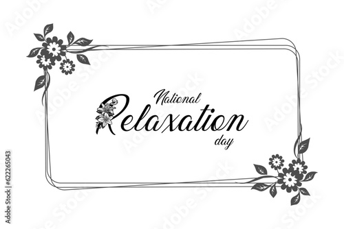 National Relaxation Day, background template Holiday concept