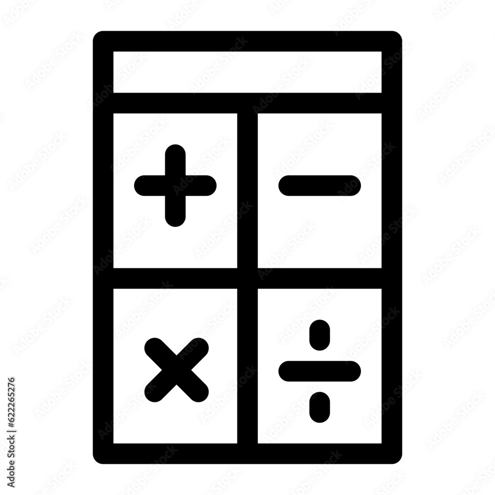 calculator line icon calculator line icon