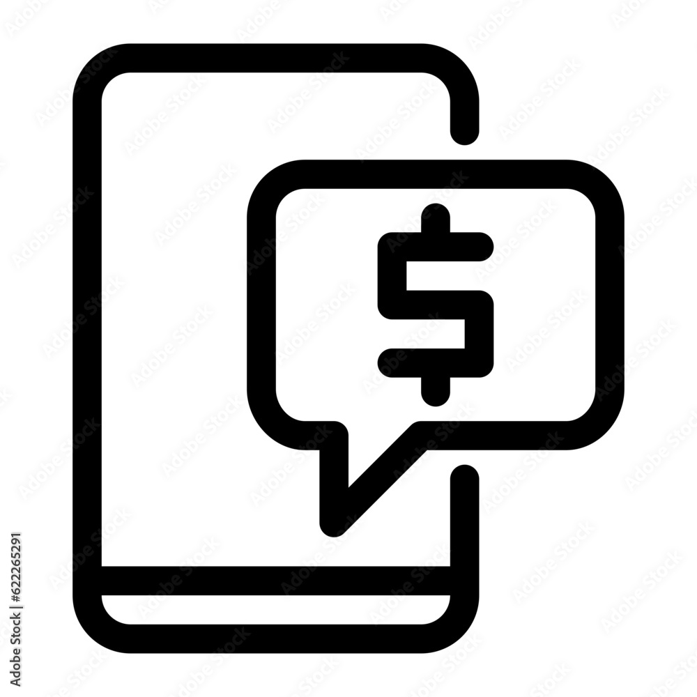payment app line icon payment app line icon