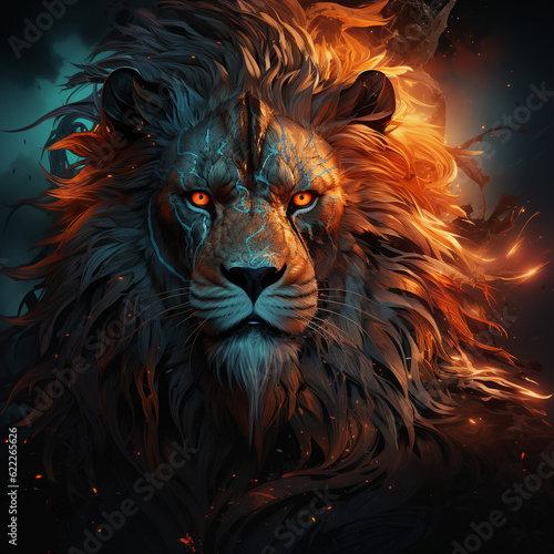 lion head on black background wallpaper