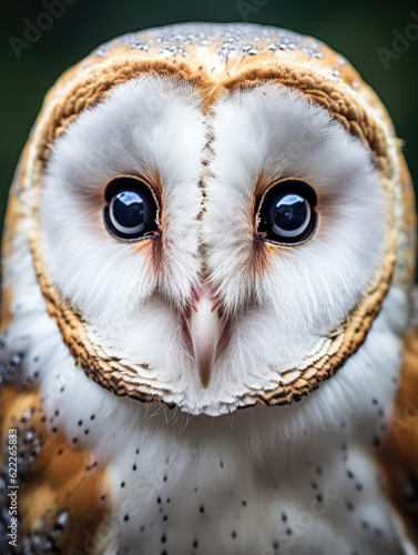 Common barn owl, close up