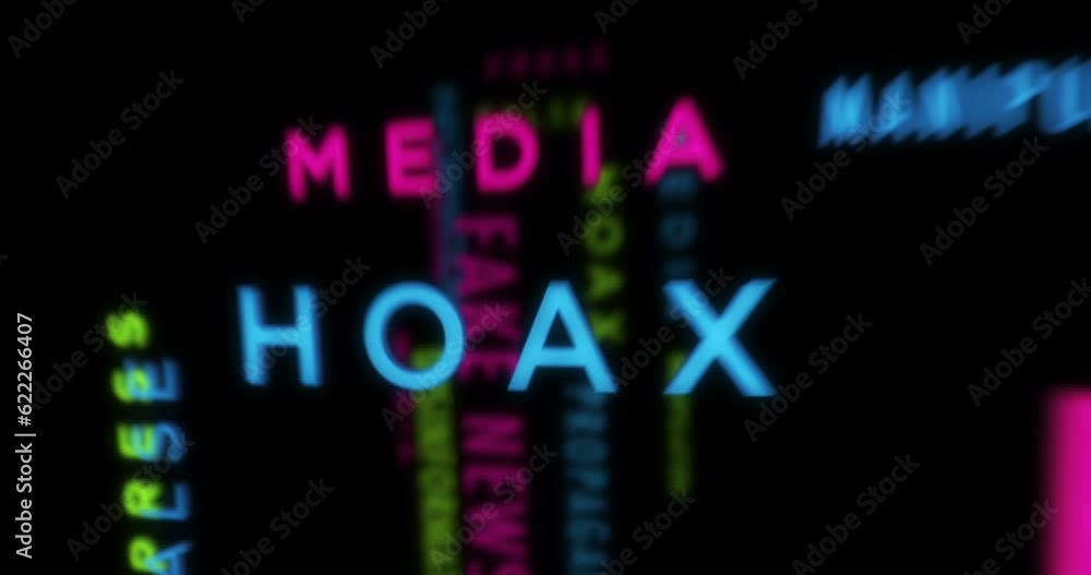 Fake news kinetic text abstract concept animated. Disinformation propaganda hoax and false typography 3d words cloud animation. Fake news kinetic text abstract concept animated. Disinformation propaganda hoax and false typography 3d words cloud animation.