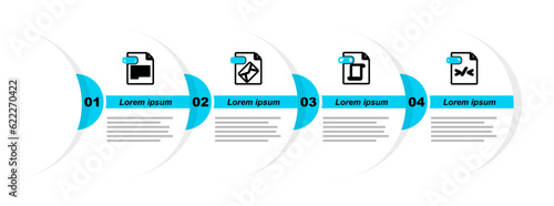 Set line XSL file document, JS, MSG and TXT icon. Vector