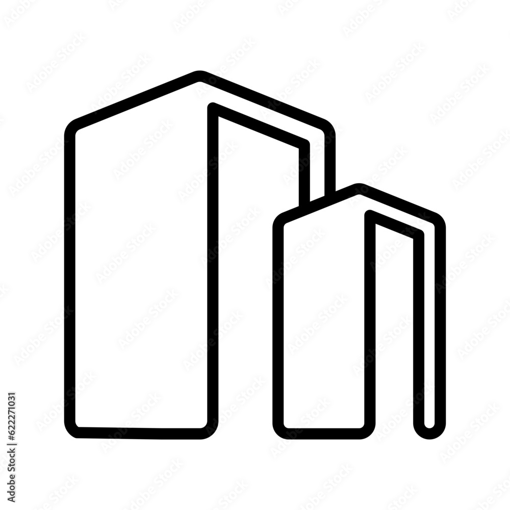 Building icon. Abstract real estate symbol.