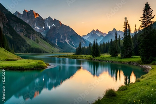 lake in the mountains © Awais05