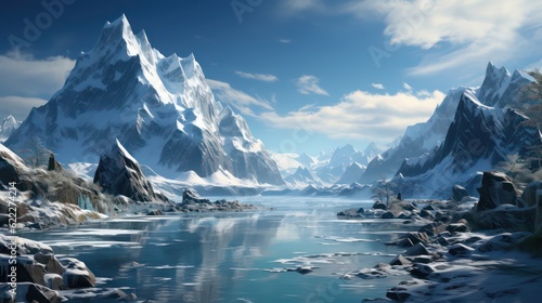 Wallpaper Mural Majestic Mountains and Glaciers Captivating the Beauty of Ice Adorned Landscapes Torontodigital.ca
