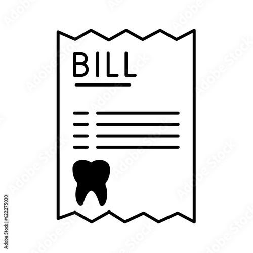 Dental bill Vector Icon

