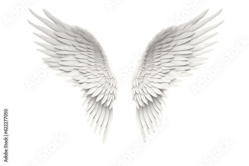 Angel Wings Isolated on Transparent Background, Generative AI
