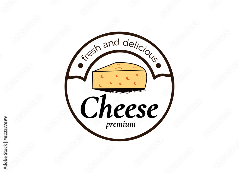 Cheese and bakery logo design. Premium cheese shop logo vector Cheese and bakery logo design. Premium cheese shop logo vector