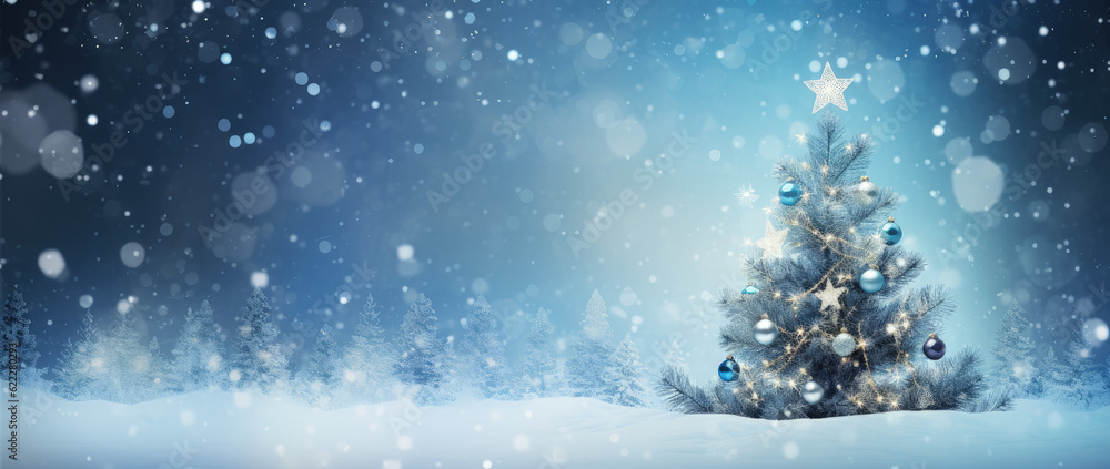 Christmas Tree Beautiful Decoration Winter Wonderland – Generative Ai Christmas Tree Beautiful Decoration Winter Wonderland – Generative Ai