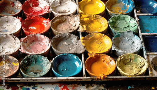 Vibrant Watercolor Art Exploring the Artistic Color Palette and Multicolors with Generative AI in a Creative Mixed Media Journey Pigments Unite in a Multicolored