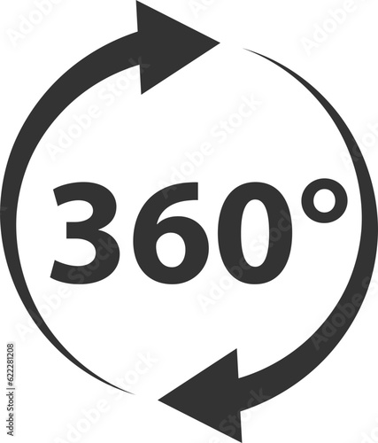 360 degree view vector icon