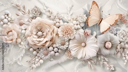 3d floral background and 3d floral tumbler wrap