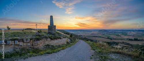 Obraz na płótnie Panoramic view of Mirador del Alto de Mostelares near Castrojeriz, a small village in the Meseta area. w salonie