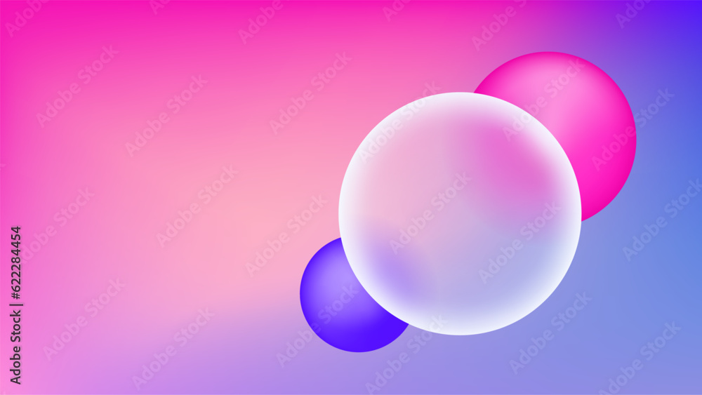 3d vibrant glass morphism effect with sphere shape background. geometric vector presentation with abstract blur gradient and glassmorphism frame. Blue and pink app interface screen for information. 3d vibrant glass morphism effect with sphere shape background. geometric vector presentation with abstract blur gradient and glassmorphism frame. Blue and pink app interface screen for information.