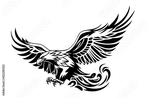 Adler als Tribal Tattoo Kunst