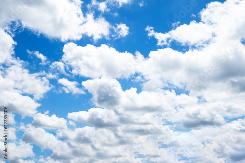 Blue sky and white cloud soft  White cloud background  Winter sky in thailand  Cloud wind sky.