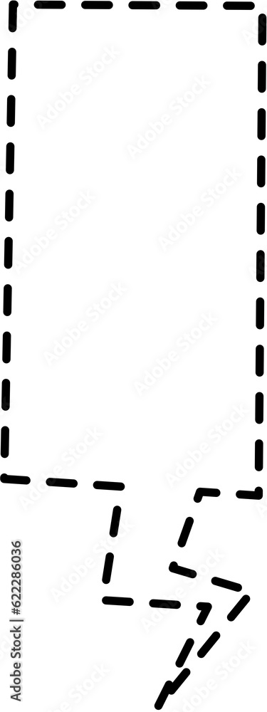Dashed line speech bubble balloon icon sticker memo keyword planner text box banner, flat png transparent element design Dashed line speech bubble balloon icon sticker memo keyword planner text box banner, flat png transparent element design