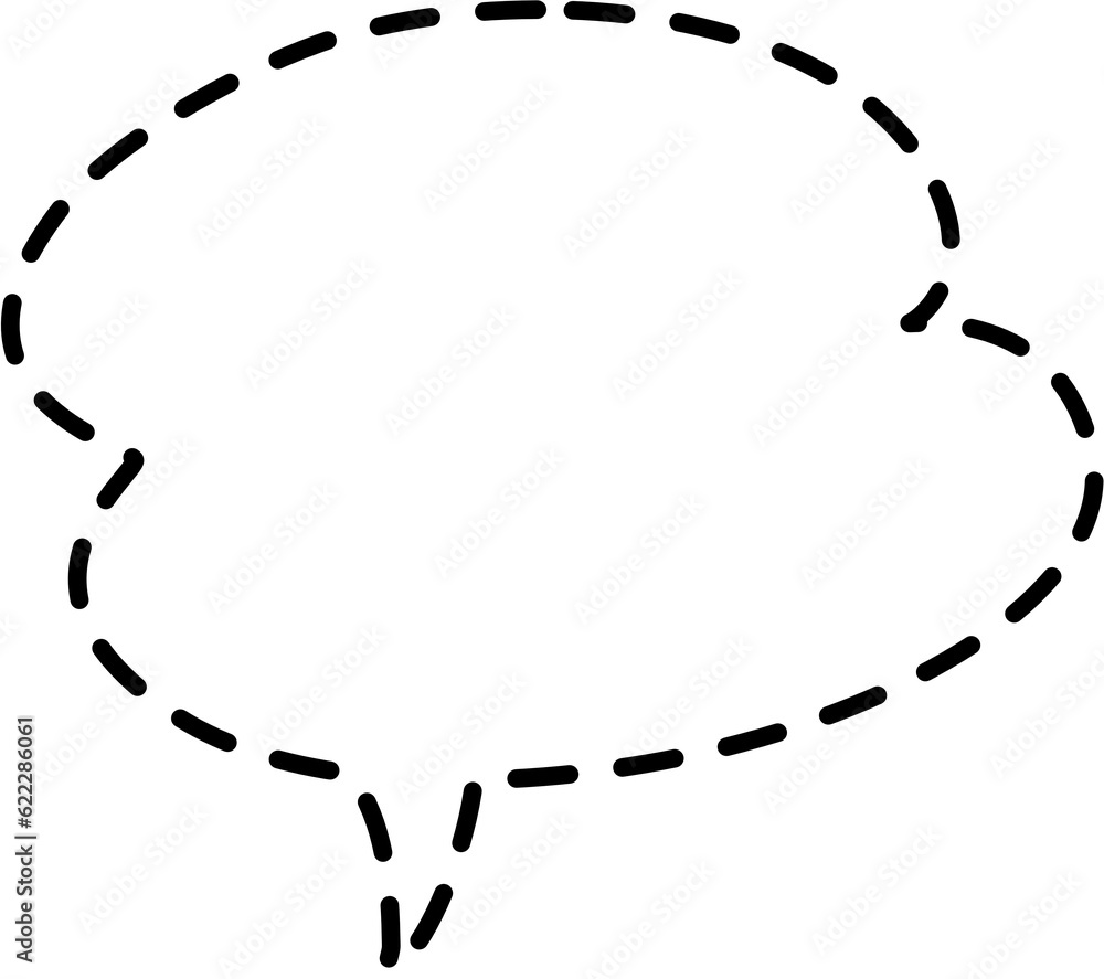 Dashed line speech bubble balloon icon sticker memo keyword planner text box banner, flat png transparent element design Dashed line speech bubble balloon icon sticker memo keyword planner text box banner, flat png transparent element design
