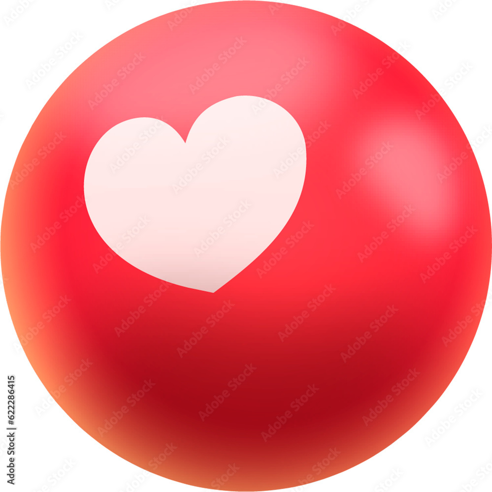 red icon 3d emoji ball buttom red icon 3d emoji ball buttom