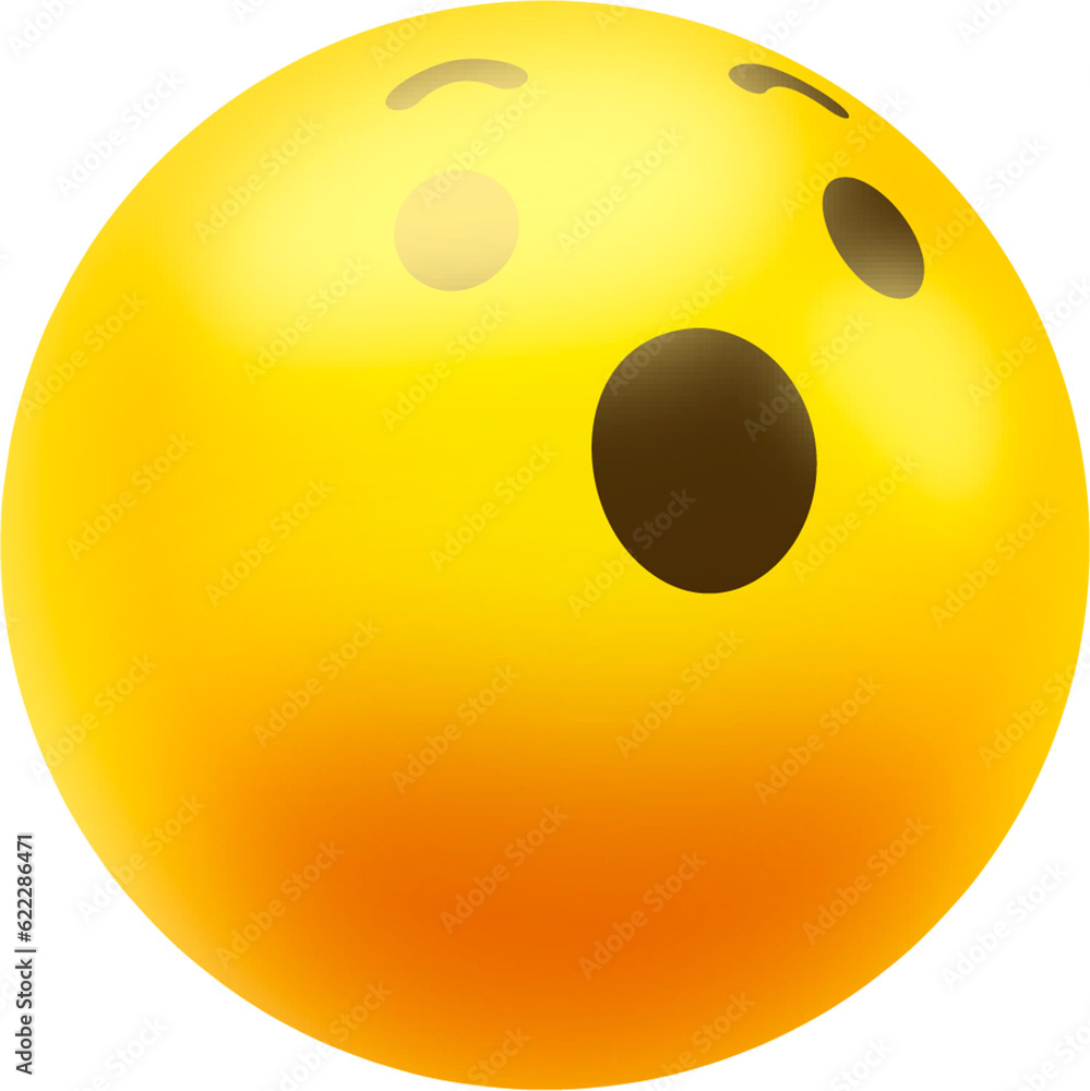 Fototapeta premium smiley face ball 3d buttom icon emoji