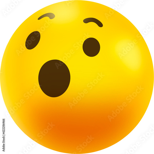 3d smiley face emoji button icon ball