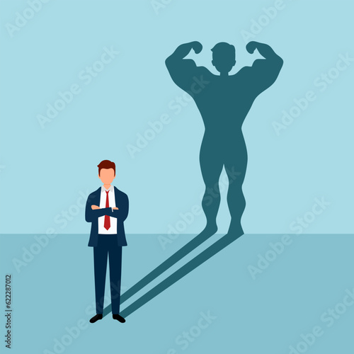 Canvas-taulu Self confidence and courage concept vector illustration