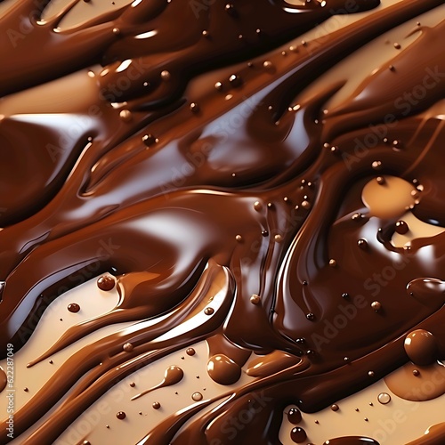 Melt chocolate infinite loop seamless pattern. 8k repeat pattern best quality © Rijaliansyah
