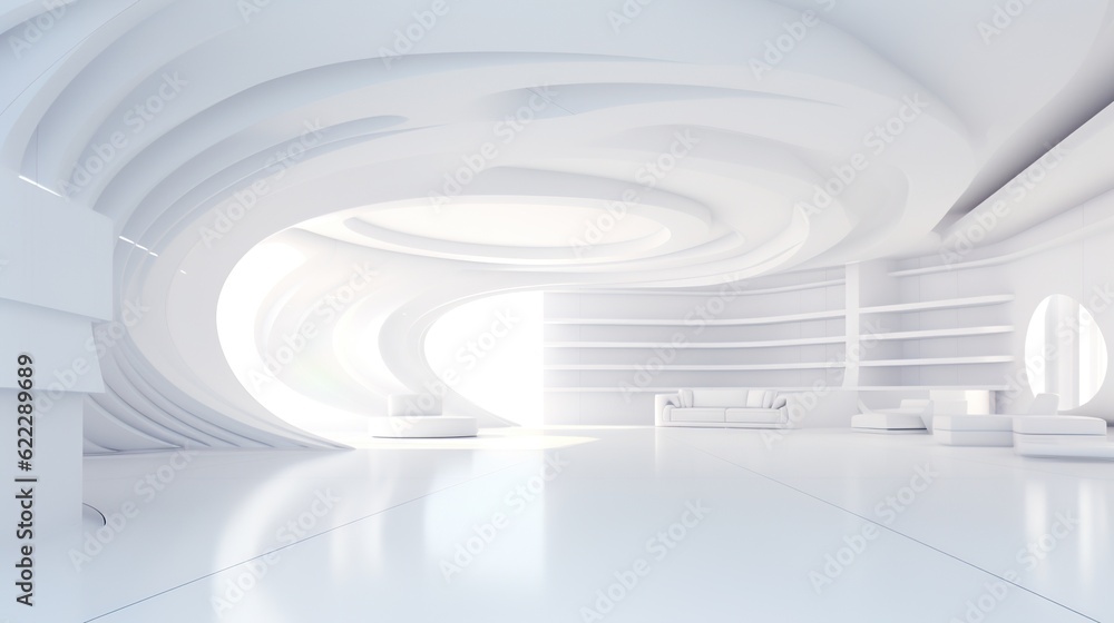 white empty modern futuristic room white empty modern futuristic room